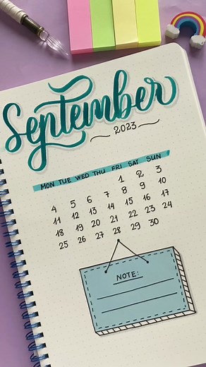 September 2023 Bullet Journal Calendar | Plan with Me