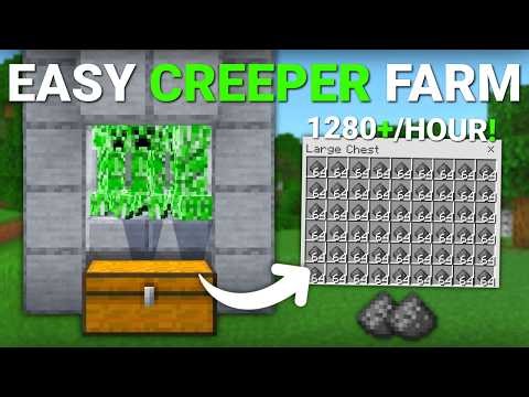 Minecraft Easiest Creeper Farm 1.21 Tutorial!