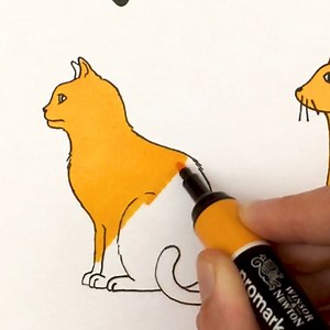 704K views · 8.8K reactions | La technique pour dessiner un chat comme un vrai pro ‍ | Art Room | Facebook