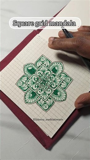 Draw a square grid mandala #shortsfeed #art #mandaladrawing #mandaladesign #geometricmandala