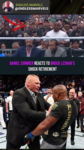 Daniel Cormier Reacts to Brock Lesnar Retirement 😳🔥 #wwe