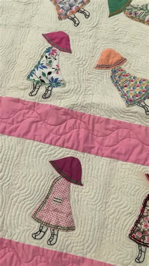Vintage Sunbonnet Sue Applique Quilt Patchwork Quilt Hand Embroidered Country Farmhouse Decor Cottagecore Mennonite Quilt Antique Style - Etsy