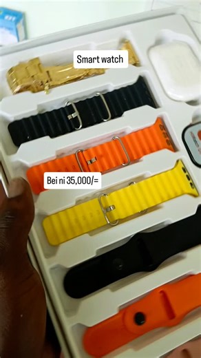 *BEI NI 35,000/=* Package yake ( Set ya vitu unavyopata ) *Seven belt/ mikanda saba:* Ya rangi tofauti tofauti *Earpods/ Pods: support Bluetooth *Chaja / Charger:* Ina chaja isiyo na waya (“wireless charger”) 0718620233 | Smart choice supplier