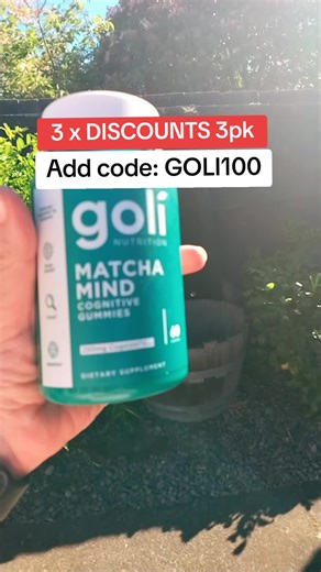 3 pack Goli Matcha Mind gummies for brain health, vegan non-gmo, gluten-free, tea extract with cognizan for focus and attention #cognition #mind #goli #matcha #supplements Final price / shipping / coupons / discounts may differ based on your TikTok account, available coupons, and current promotions. Always refer to product listing for up-to-date offers.