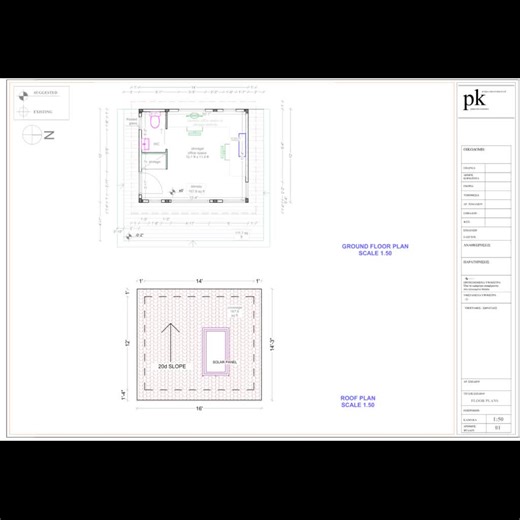 12x14 Ft - Storage - Office 168 Sq Ft, ADU, Shed Roof -deck, Half Bath, Architectural Plans PDF   DWG, 3ds   Preliminary Material List - Etsy