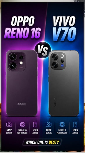 Oppo Reno 16 vs Vivo v70
