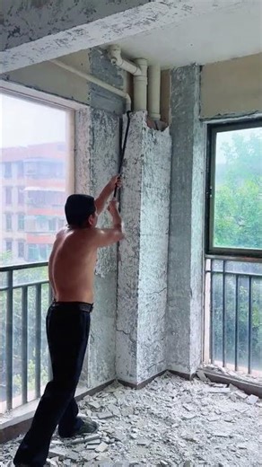 Wall demolition and renovation process