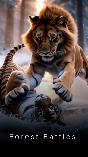 Bengal Tiger Vs African Lion - Forest Battles