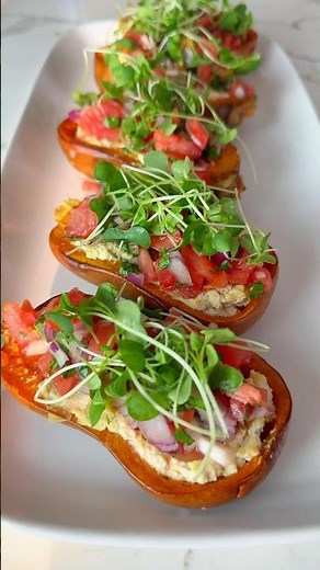 Easy Stuffed Butternut Squash Recipe | Cozy Fall Vegan Meal