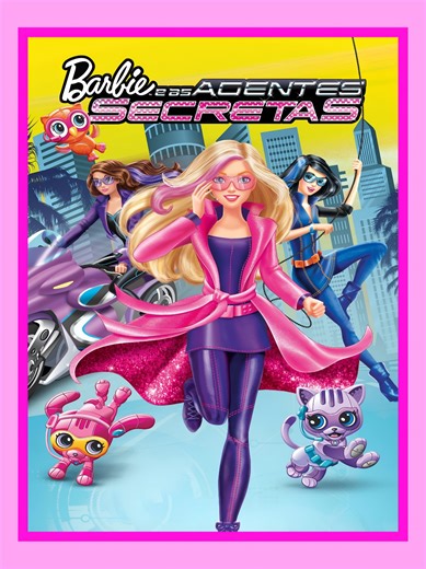 Barbie e as Agentes Secretas (2016) Sinopse: Barbie e suas melhores amigas Teresa e Renee são talentosas ginastas. Quando suas incríveis habilidades chamam a atenção de uma agência de espionagem ultrassecreta, as três são recrutadas para se tornarem agentes secretas. Convocadas para investigar o roubo de pedras preciosas e perseguir uma gatuna habilidosa, elas contam com equipamentos de alta tecnologia, disfarces estilosos e fofos robôs de estimação. Juntas, precisam usar inteligência, trabalho