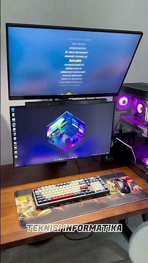 PC and monitor position layout design #pc #monitor #design