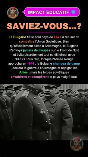 L'histoire méconnue de la Bulgarie pendant la Seconde Guerre Mondiale