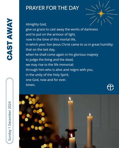 29K views · 1.2K reactions | On this First Sunday of Advent, we come together in prayer.  Today's prayer is available in plain text and audio formats at cofe.io/TodaysPrayer. | The Church of England | Facebook