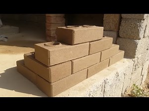 Interlocking bricks construction