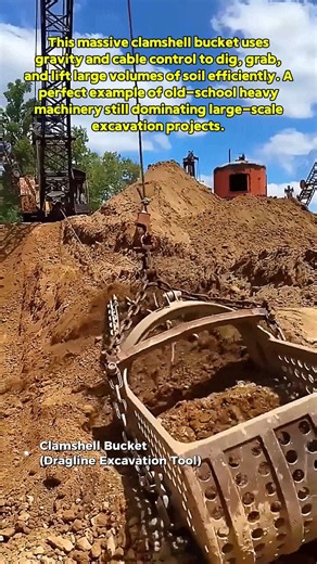 Massive Clamshell Bucket Excavation in Action #Shorts #HeavyEquipment #USA