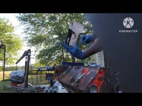 406 SBC Build Part 2 Installation of Bottom End #sbc #boxchevy #backyardbuild #buitlnotbought