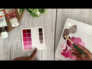 Color Mixing: Crimson Lake (cool red) & Burnt Umber Acrylic Colors