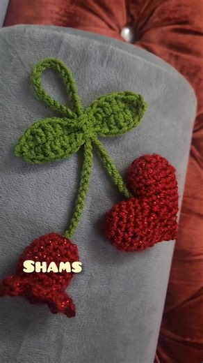 crochet key chain ❤️❤️heart &flower