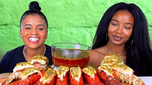 945K views · 10K reactions | 12 LOBSTER TAILS MUKBANG CHALLENGE (DON'T WIPE YOUR MOUTH!) | See Mukbang | Facebook