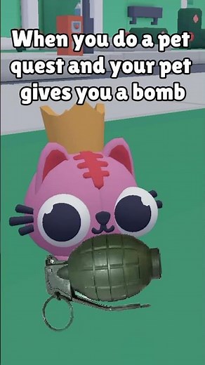 When you do your pet quest and your pet gives you a bomb #yeeps #virtualrealitygame #vr #funny