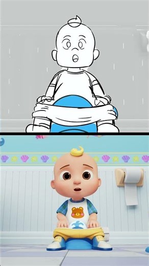 When Kids FINALLY Learn to Potty Alone🥹#shorts #cocomelon