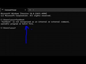 How to fix fastboot is not Recognized as Internal and External Command Operable Program