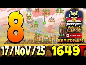 Angry Birds Friends Level 8 Tournament 1649 Highscore POWER-UP walkthrough