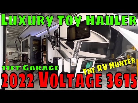 2022 Voltage 3615 | 5th Wheel Toy Hauler with 11ft garage, loft, 1.5 bath by Dutchmen RV