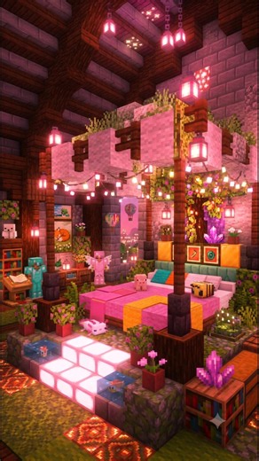 Minecraft Pink Bed Design