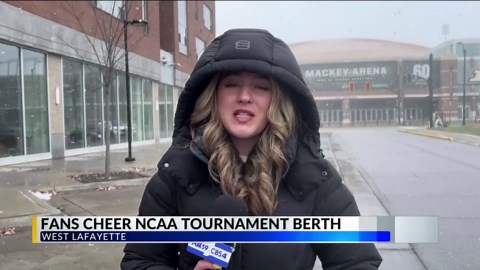 Purdue basketball fans celebrate Big Ten win enroute to March Madness