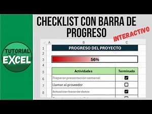 Interactive checklist with progress bar in Excel ✅ | Crossed-out tasks and automatic progress