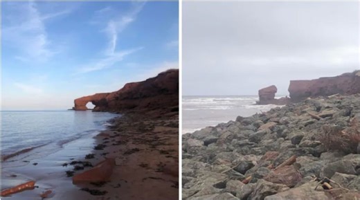 Weakened by Fiona, iconic P.E.I. rock formation brought down by Nicole - The Weather Network