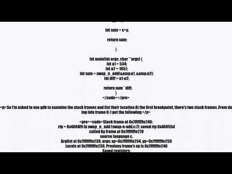 Understanding stack frames and rbp and rsp with gdb