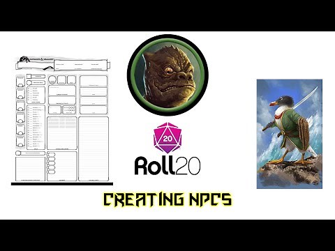 How to Create NPCs for 5e in Roll20