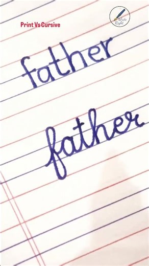 Father in cursive #calligraphy #calligraphy #handwriting #viral #shorts #asmr #art