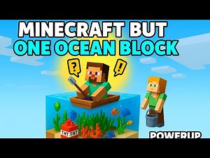 Minecraft But I Survived on ONE Ocean Block! 🌊