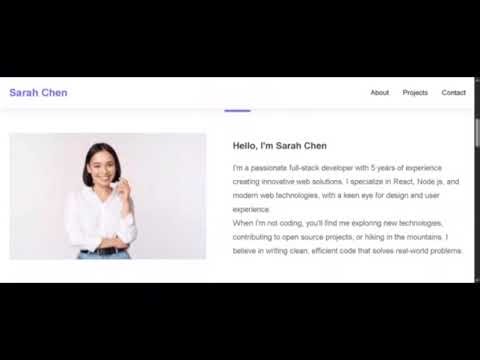 Professional Portfolio Website Demo | Custom Web Design Services