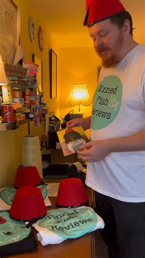 Packing an order while under the supervision of @kingarthurreviews www.TinnedFishReviews.com | Tinned Fish Reviews