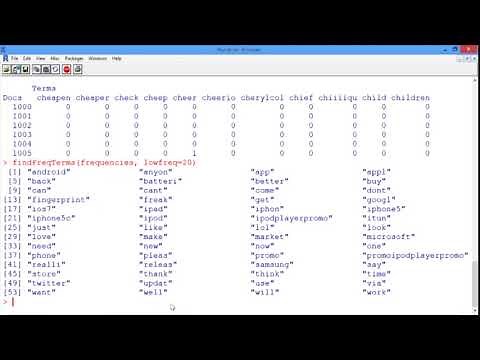 5.2.10 An Introduction to Text Analytics - Video 6: Bag of Words in R