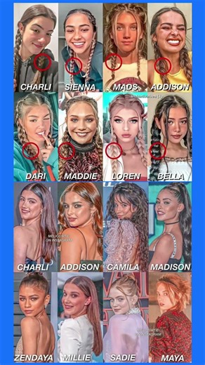 Braided Hair Trend 🔥 TikTok Stars vs Celebrities Who Rocked It Best? 💫👑 #fanedit #braidedhair #short