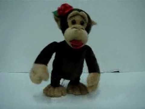 Gemmy Prototype Animated Valentines Monkey singing Clumsy by Fergie