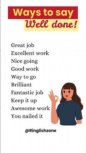 How to Say Well Done in Different Ways | 10 different ways to say well done #shorts #learnenglish