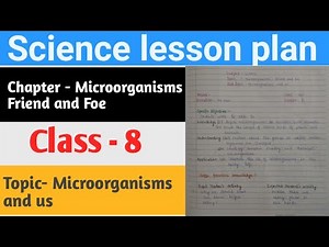 Science lesson plan | Class -8 | Chapter -Microorganisms : friend and foe | B.Ed lesson plan