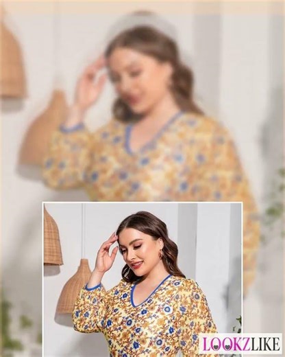 Plus Size Floral Open Back Long Sleeve One-Piece Swimsuit