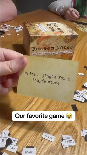 Ransom Notes Game Night Fun - Word Magnets Board Game