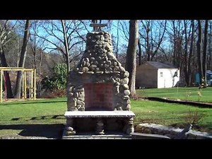 DIY - Outdoor Rumford Fireplace (Fieldstone) Part 14