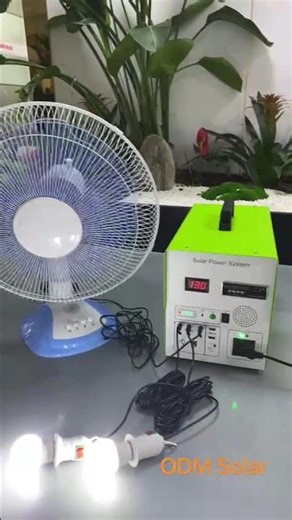 Solar home system run for fan & tv #solarpanel #solarconverter ODM SOLAR