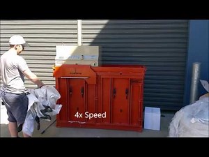 ORWAK 5070-2 Multi-Chamber Baler compacting into Bulk Bags