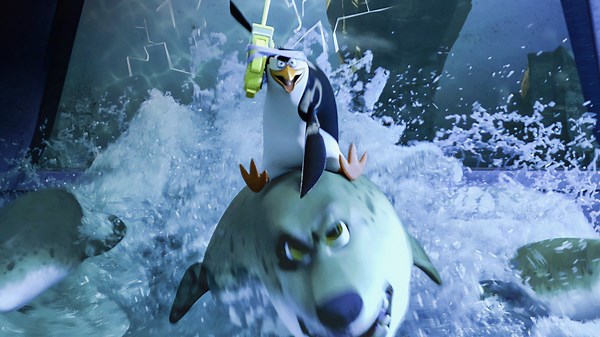 The penguins infiltrate the Shanghai Aquarium (full scene) | Penguins of Madagascar