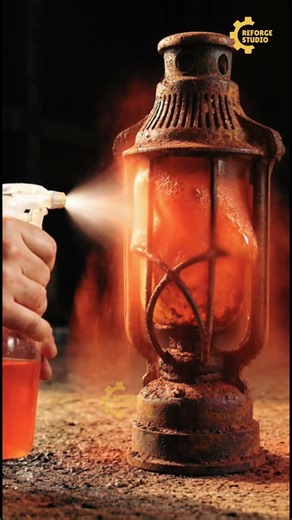 Removed Rust From The Train Signal Lantern #asmr #usa #art #rust #viral #shorts #satisfying #tiktok